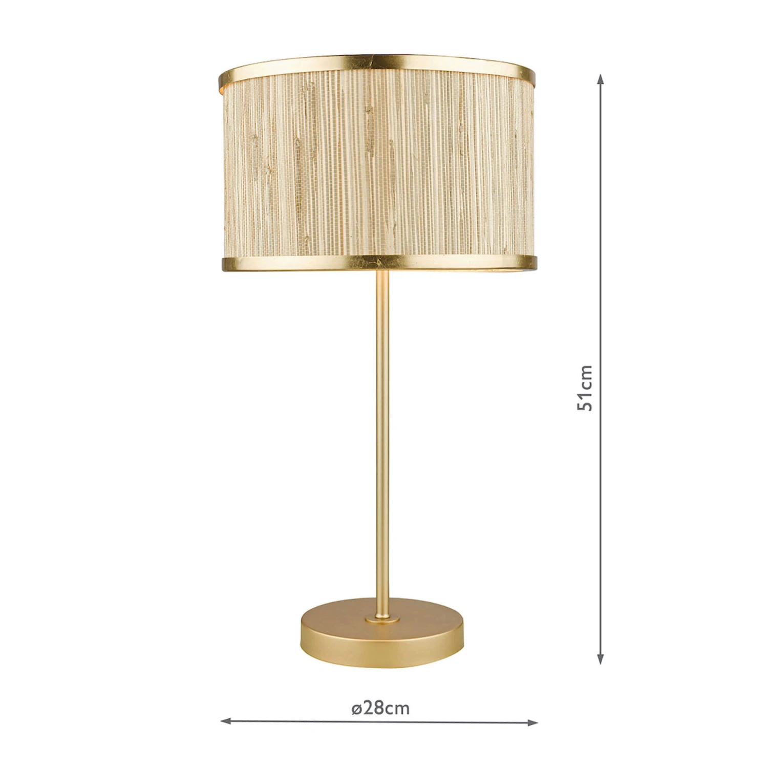 Fenella Gold & Seagrass Table Lamp 8 Fenella Gold & Seagrass Table Lamp - Image 8