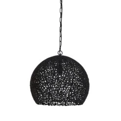 Lisbon Large Matt Black Pendant Light