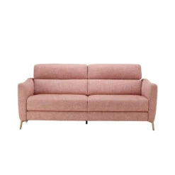 Natuzzi Greg Pink Fabric 3 Seater Sofa