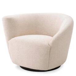 Eichholtz Colin Left Hand Swivel Chair In Pausa Natural Fabric