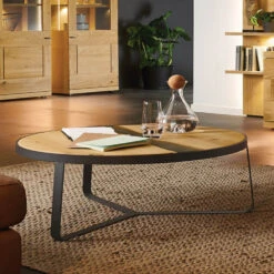 Venjakob Linear Round Solid Light Oak Coffee Table