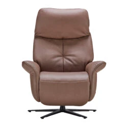 Himolla Loona Medium Brown Leather Manual Recliner Chair