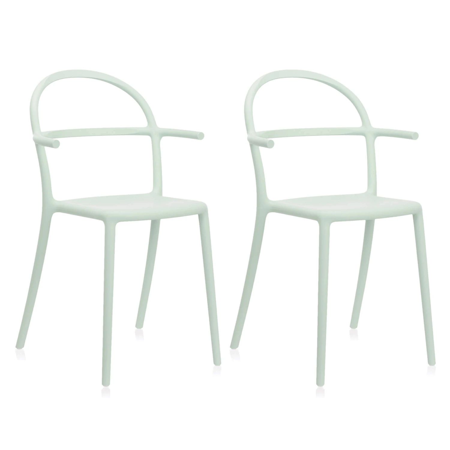 Kartell Set Of 2 Generic C Chairs In Green 1 Kartell Set Of 2 Generic C Chairs In Green