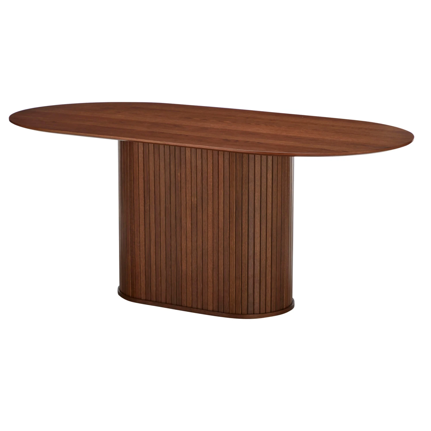 Annika Smoked Oak Slatted 180cm Oval Dining Table With 4 Sandy Desert Dining Chairs 2 Annika Smoked Oak Slatted 180cm Oval Dining Table With 4 Sandy Desert Dining Chairs - Image 2
