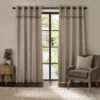 Melville Lined Natural 66" X 72" Eyelet Curtains