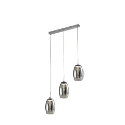 Vortex Smoked Glass 3 Light Pendant Bar