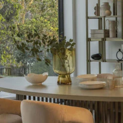 Gradient Amber Glass Vase