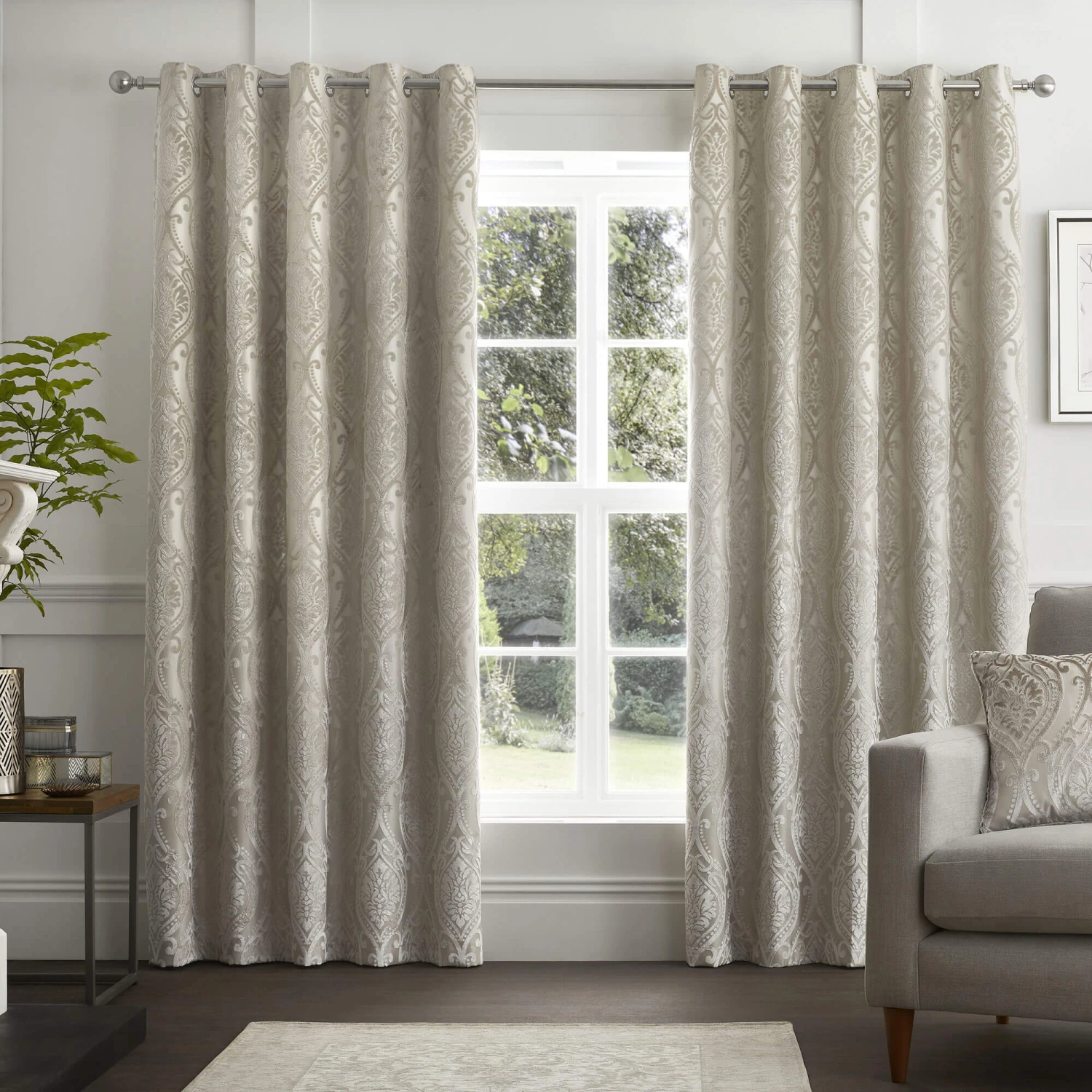 Chateau Natural Eyelet 90" X 90" Curtains 1 Chateau Natural Eyelet 90" X 90" Curtains