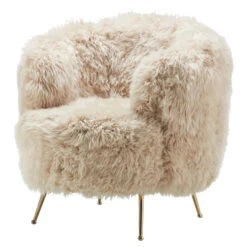 Cream Sheepskin Fur Accent Chair -Housingunits 41416039ae1b42659610146a698c6e0b 1