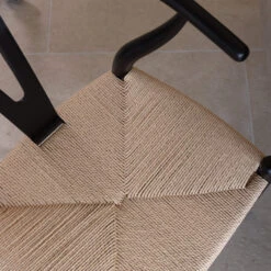 Ingrid Concrete-Effect 220cm Dining Table With Bench & 3 Larvik Black Wishbone Chairs -Housingunits 4171a97275dd6f810605fe5679946379