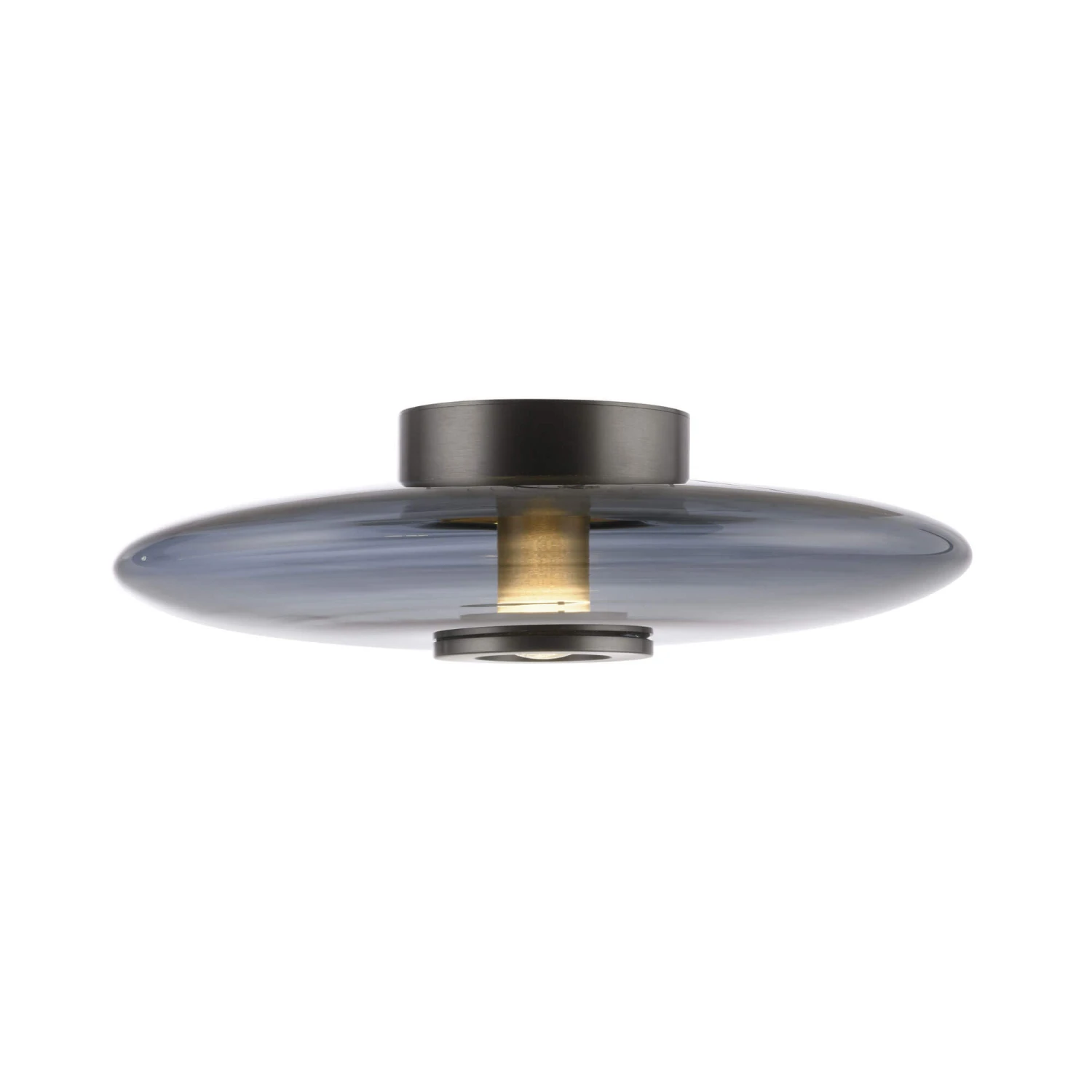 Verre Grey & Smoked Glass Flush Ceiling And Wall Light 3 Verre Grey & Smoked Glass Flush Ceiling And Wall Light - Image 3