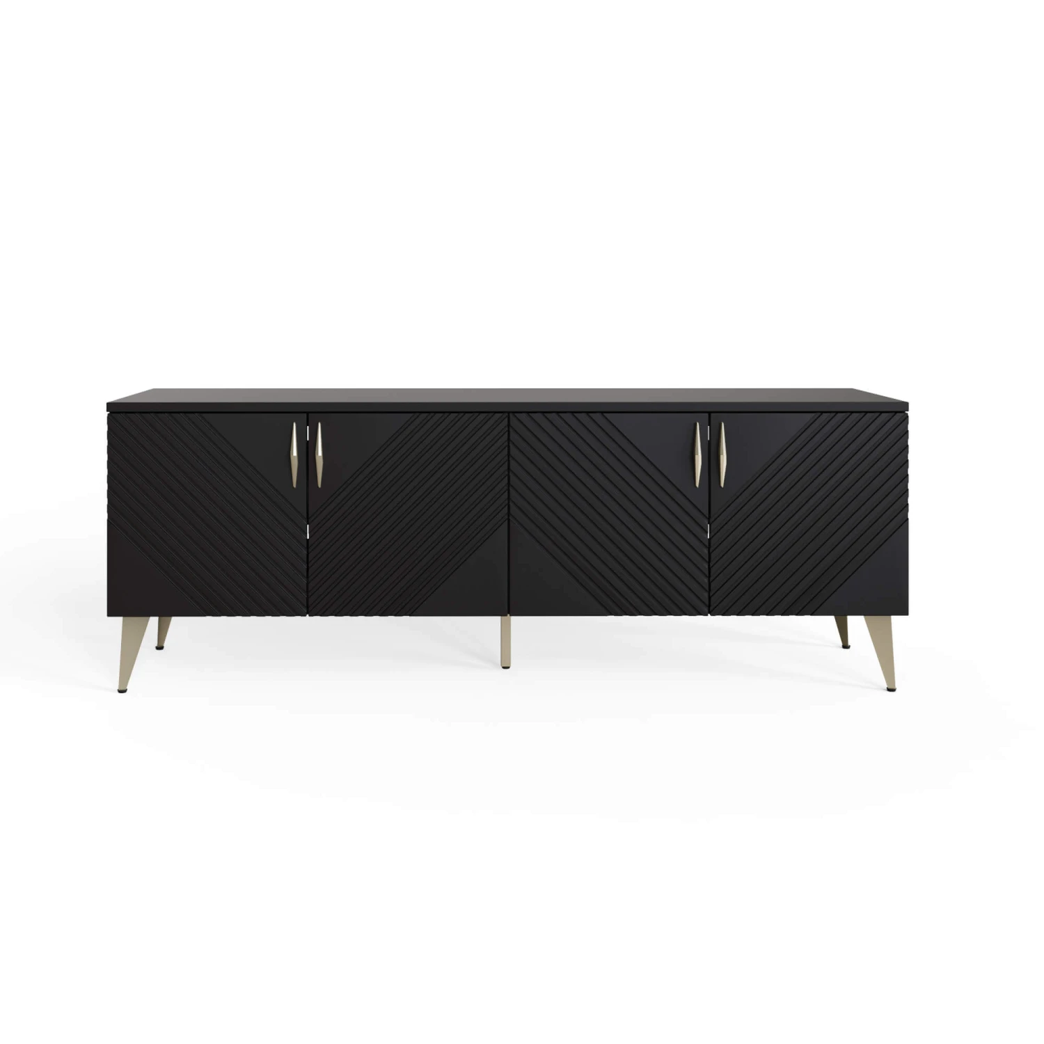 Frank Olsen Ava Black TV Unit 2 Frank Olsen Ava Black TV Unit - Image 2