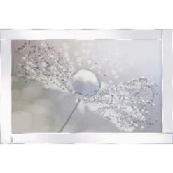 Blowing Dandelion Framed Mirror Picture