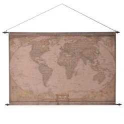 Fabric Hanging World Map