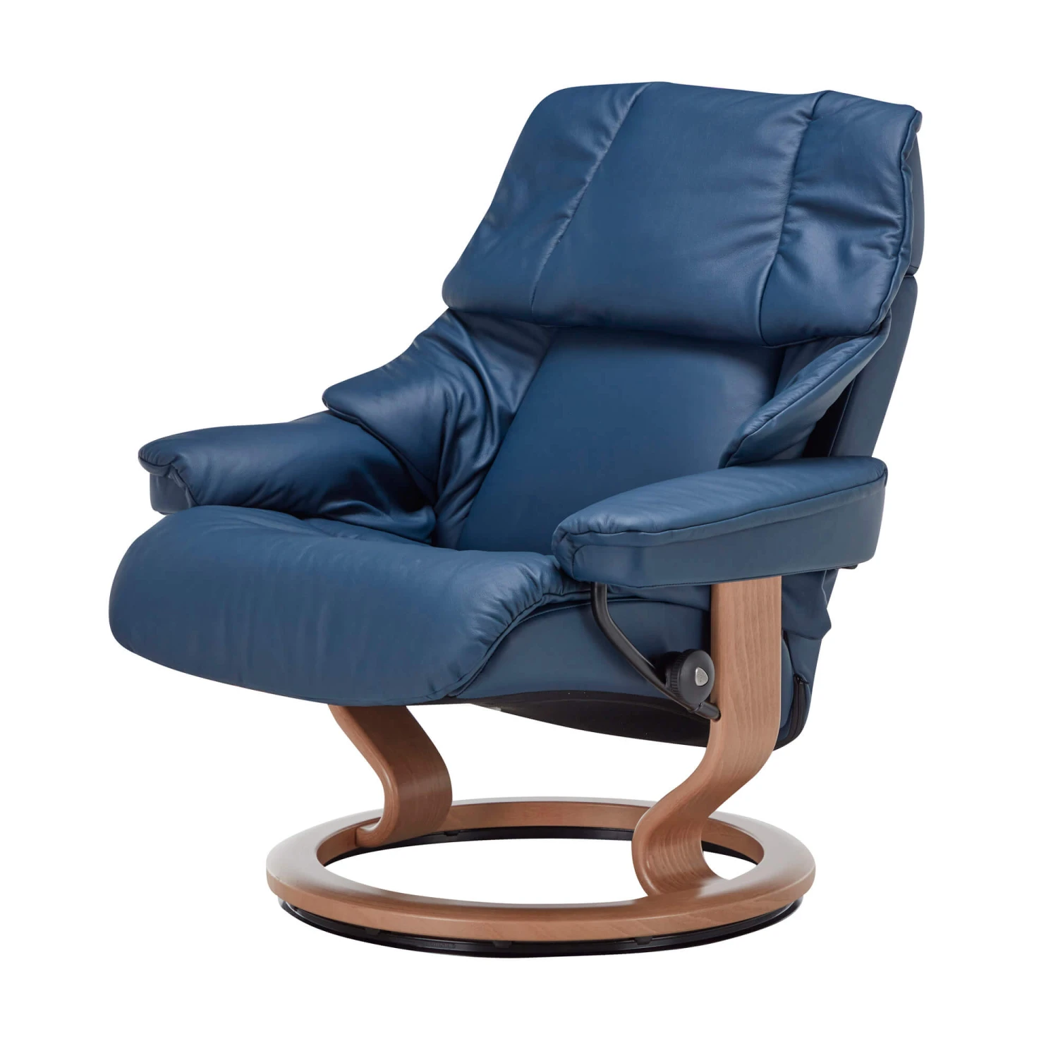 Stressless Reno Paloma Oxford Blue Large Chair & Footstool 3 Stressless Reno Paloma Oxford Blue Large Chair & Footstool - Image 3