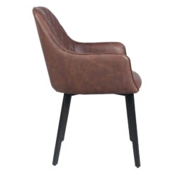 Bronx Brown Faux Leather Dining Chair -Housingunits 465fbaea668c7d212ad1321b38af89a9