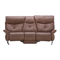 Himolla Loona Brown Leather 3 Seater Electric Recliner Sofa