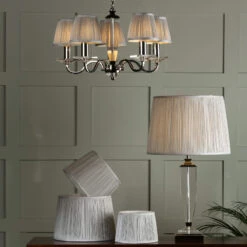 Laura Ashley Hemsley Silver Pleated 30cm Shade -Housingunits 4757c27bb4b6487b5246eee662fdf602