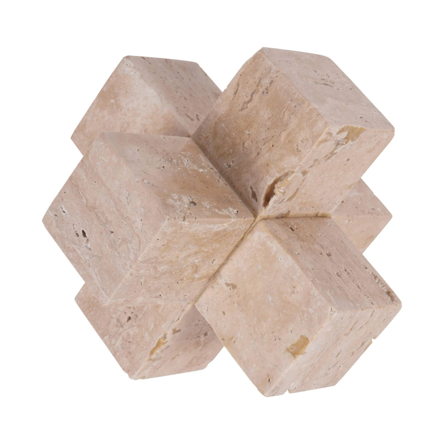 Catania Travertine Cross Sculpture 2 Catania Travertine Cross Sculpture - Image 2