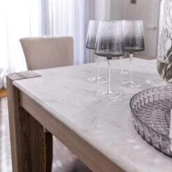 Tivoli Brushed Oak Dining Table With Marble Top -Housingunits 48137747802ace67600582150047015b 1