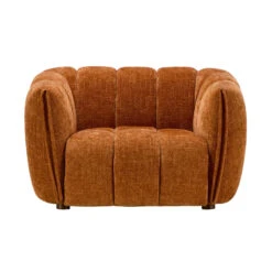 Claudia Rust Orange Fabric Armchair