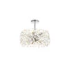 Avezza Chrome & Crystal Semi Flush Ceiling Light