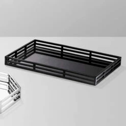 Eichholtz Giacomo Black Finish Rectangular Tray