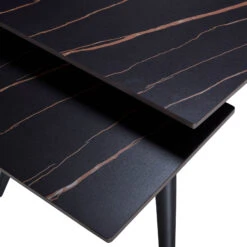 Nero Black & Bronze Extending Sintered Stone Dining Table -Housingunits 4e824c8f1e5db74251b2df6d6a0ff046