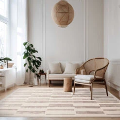 Valley Natural 160x230 Ivory Tile Rug