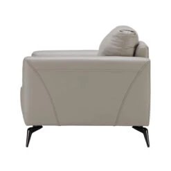 Lariano Light Grey Leather Armchair -Housingunits 4ff87b96eb11c144e25cb92cc25cf4cb