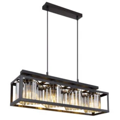 Devito Matt Black 4 Light Bar Pendant -Housingunits 50a0b62eb8733a47f74195601a9cca92