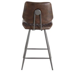 Kiara Dark Brown Counter Faux Leather Bar Chair -Housingunits 50b36c691b00f49a4c53cd3cb13aa3bd