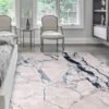 Aurora Quake Metallic Blue 200cm X 290cm Rug