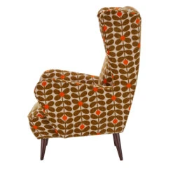 Orla Kiely Alma Sixties Stem Fawn Patterned Fabric Accent Armchair -Housingunits 5107f90f6777cf1b3eee22086d8e4835 1