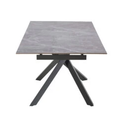 Rossini Extending Dining Table And 6 Toby Light Grey Velvet Dining Chairs -Housingunits 512ea184c01055feef450c7557b79107