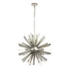 Bravo Nickel And Smoked Glass Sphere Pendant Light