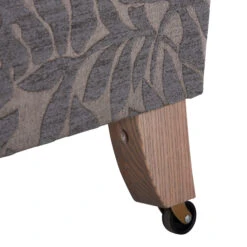 Carolina Grey Leaf Patterned Fabric Snuggler Sofa -Housingunits 532b1737c2883d22220dbfa6e017f63e