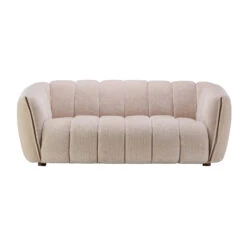 Claudia Cream Fabric Loveseat