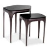Eichholtz Deacon Black Nickel Set Of 2 Side Tables