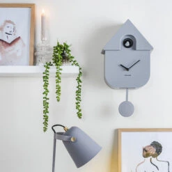 Cuckoo Mouse Grey Wall Clock