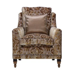 Duresta Horatio Imperial Gold Fabric Armchair