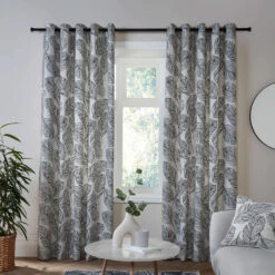 Matteo Black Eyelet 66" X 72" Curtains