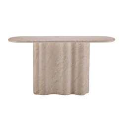 Novara Travertine Effect Console Table -Housingunits 550066e11a3bf0c3075c9ad9a9886aed