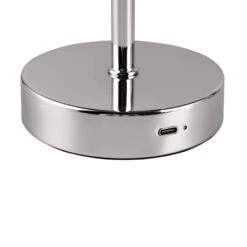 Jeff Polished Silver USB Table Lamp -Housingunits 568a4972eb8d81c307518861a5574cad