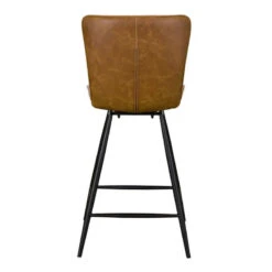 Estelle Swivel Counter Bar Stool In Tan Faux Leather -Housingunits 57499f9d9f6217fb798500002c33674e