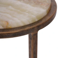 Libra Iota Green Onyx Accent Side Table -Housingunits 579853a0bd03987fee83d2764e697862