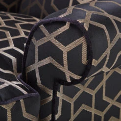 Duresta Harvard Fitzgerald Black & Gold Fabric Wing Chair -Housingunits 58f311d0422d1a4b6a28f5fe8e361ceb