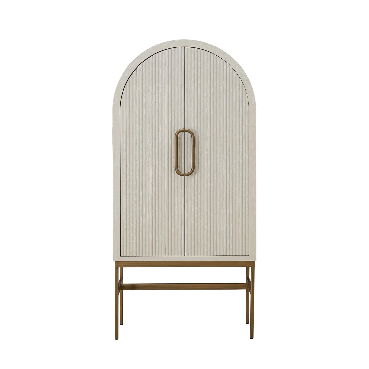 Serenity White Reeded 2 Door Drinks Cabinet 4 Serenity White Reeded 2 Door Drinks Cabinet - Image 4