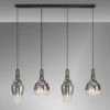 Hectar Pewter & Smoked Fade Glass 4 Light Bar Pendant