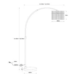 Icelle Matt Black & Smoked Glass Rods Curved 1 Light Floor Lamp -Housingunits 596946603a7c85cf806896e110b631bf